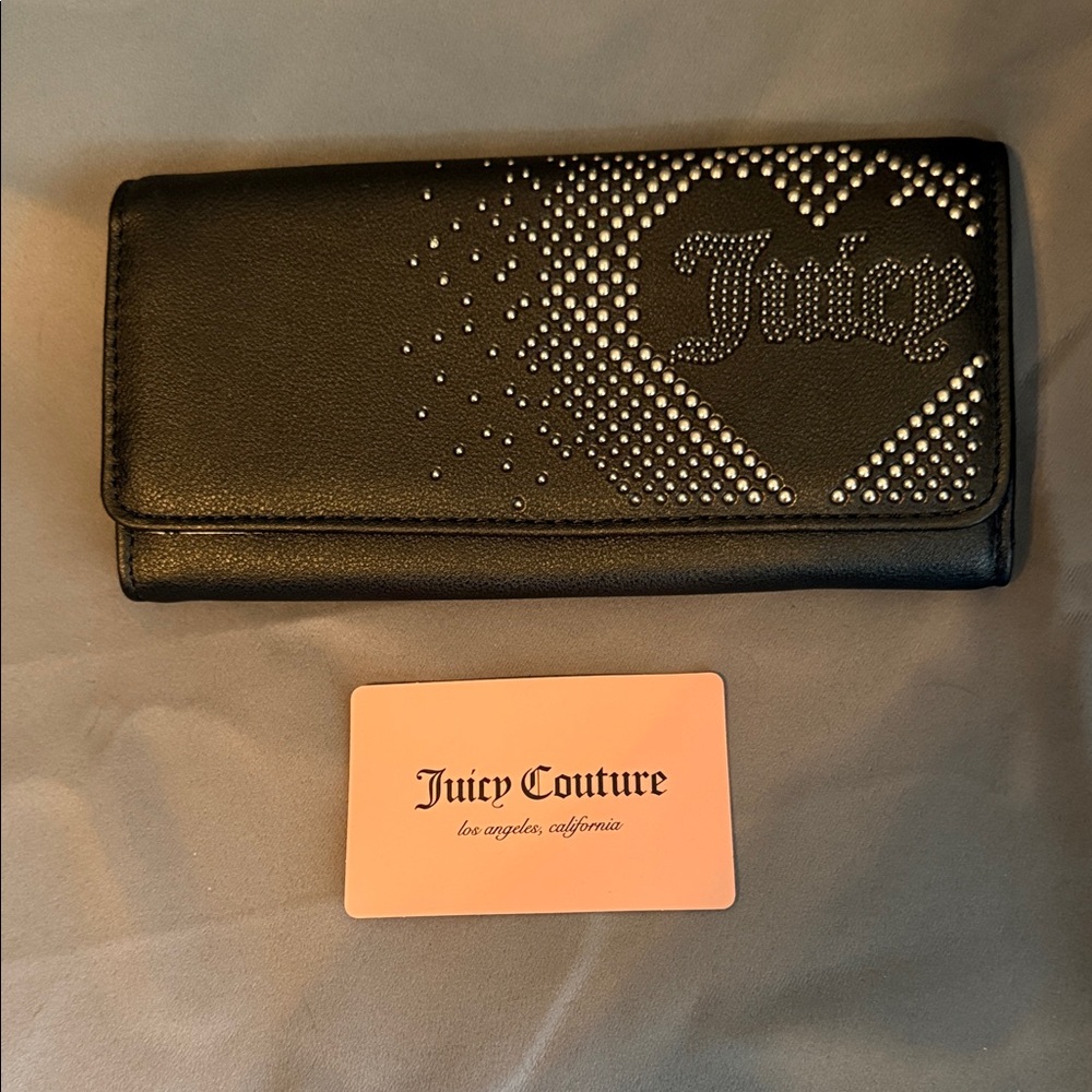 Juicy Couture Black Wallet with Silver Studs